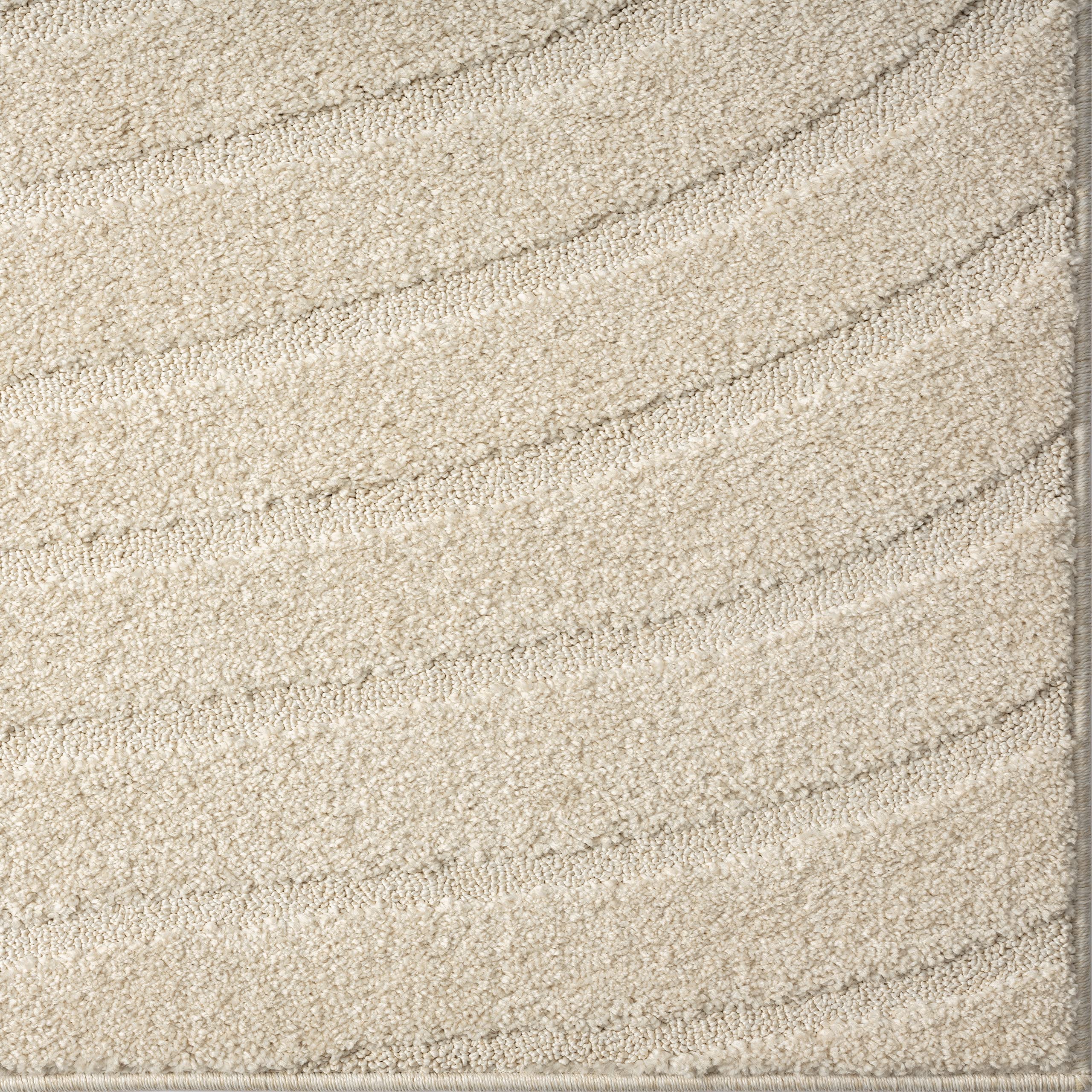 LUXE WEAVERS Modern Geometric Wave Cream 5x7 Area Rug