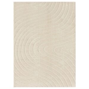 LUXE WEAVERS Modern Geometric Wave Cream 5x7 Area Rug