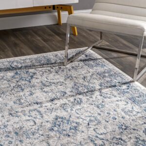 nuLOOM Vintage Anaelle Area Rug, 5' x 8', Blue, Rectangular, 0.3" Thick