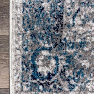 nuLOOM Vintage Anaelle Area Rug, 5' x 8', Blue, Rectangular, 0.3" Thick