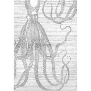 nuLOOM Thomas Paul Power loomed Octopus Area Rug, 5' x 8', Silver