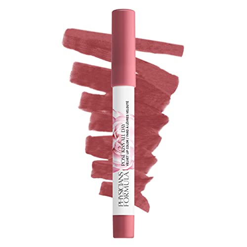 Physicians Formula Rosé Kiss All Day Velvet Lipstick Lip Color Makeup, Red First Kiss | Dermatologist Tested, Clinicially Tested