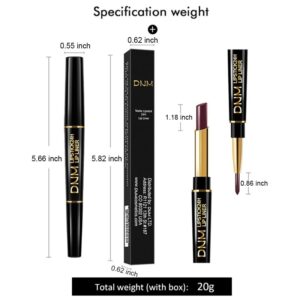 evpct 3Pcs Chestnut Nude Brown Matte Lip Liner and Lipstick Combo Set Kit for Women DNM Antique Rose Magic Lipstick 24 Hours Original Lip Liner Makeup Stain Long Lasting Waterproof Smudge Proof labial