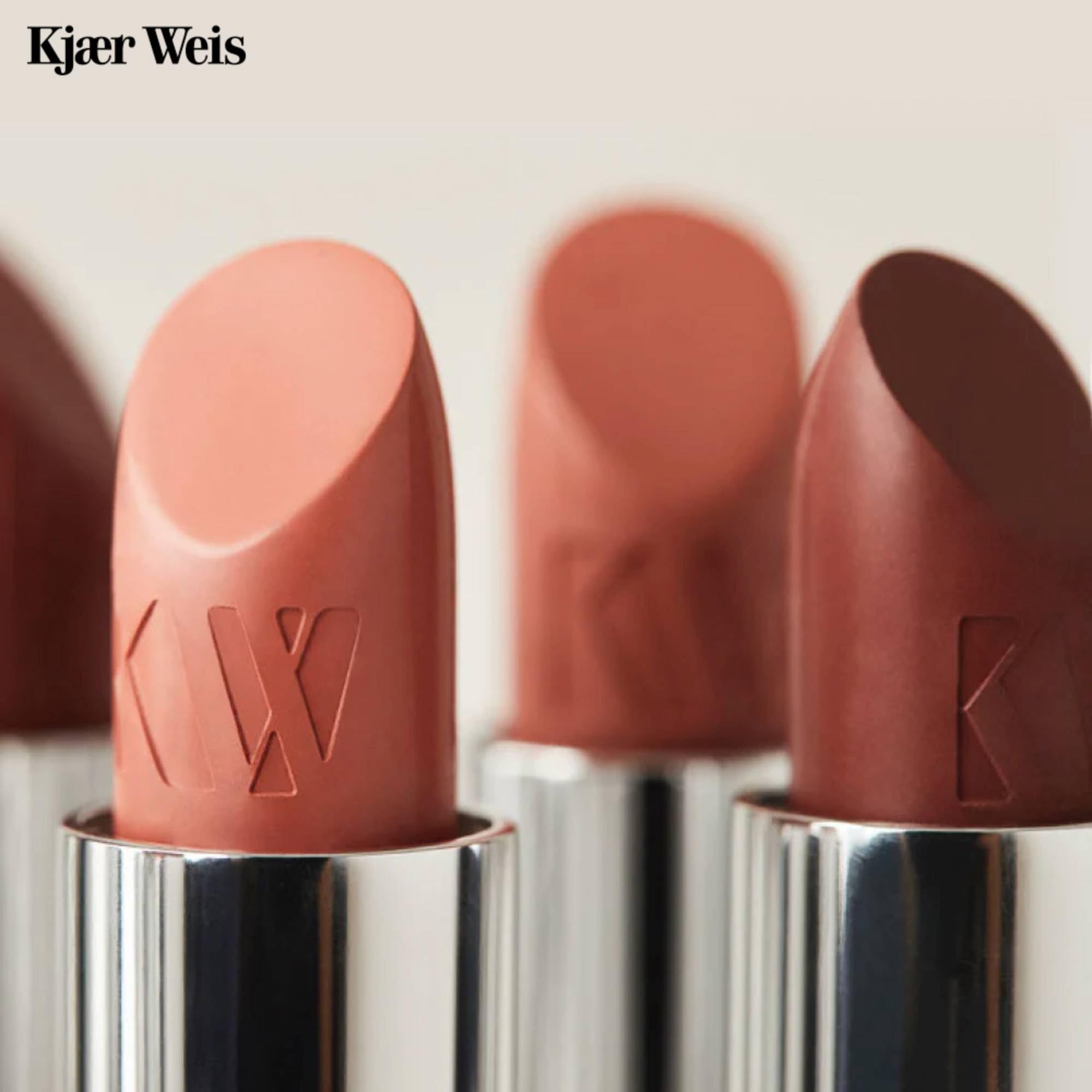 Kjaer Weis Lipstick. Hydrating Nude Lip Color with Soft Satin Finish. Organic, Nourishing Ingredients for Long Lasting Lipstick with Smudge-Proof Wear. Cruelty Free Clean Makeup (Thoughtful Iconic)