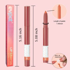 BINGBRUSH 3Pcs Crayon Matte Longwear Lipstick Pack Set,Moisture Smooth Lipliner With Built-in Sharpener Ultimate Lip Crayon for Makeup- Waterproof Velvet Lipgloss Lip Stain