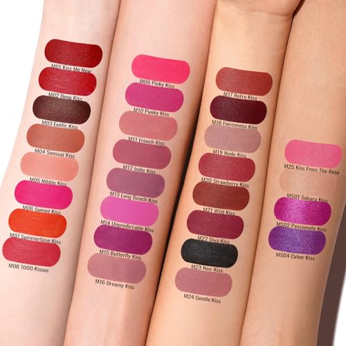 Oulac Matte Liquid Pinky Purple Lipstick for Women, Long Lasting Lipstick Waterproof Lip Stain, No Transfer, Creamy High Pigmented Formula with Rose Oil, Vegan & Cruelty-Free, Light Purple M14