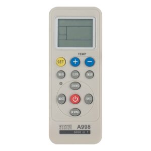 a998 replace universal a/c remote control fit for almost all air conditioner carrier/samsung/kelon/hyundai/gree/mitsubishi/fujitsu/hitachi/funai/daikin/trane/toshiba/sanyo//haier/lg/york/midea