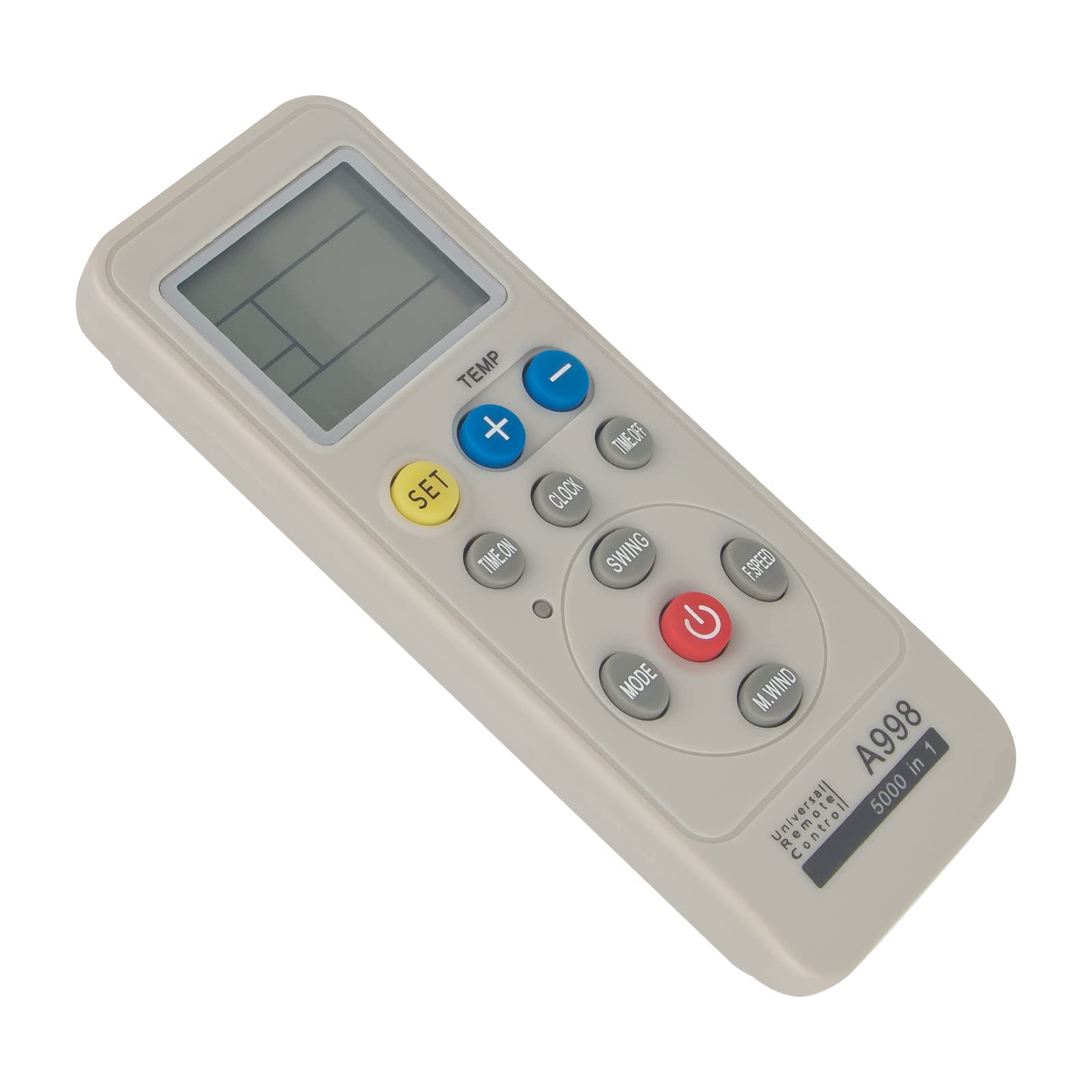 A998 Replace Universal A/C Remote Control fit for Almost All Air Conditioner Carrier/Samsung/Kelon/Hyundai/Gree/Mitsubishi/Fujitsu/Hitachi/Funai/Daikin/Trane/Toshiba/Sanyo//Haier/LG/York/Midea