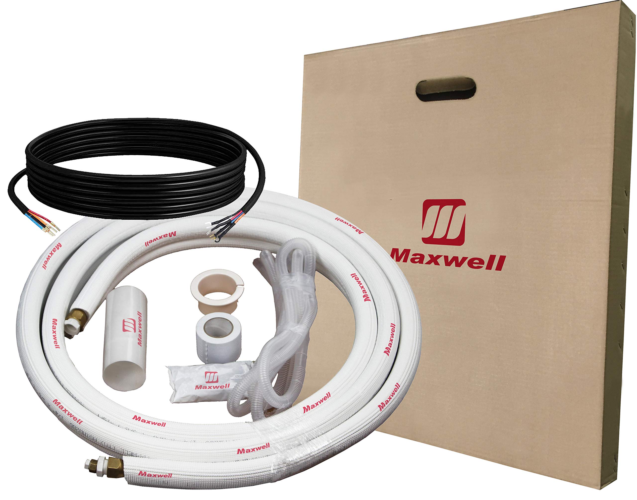 DAIKIN (3 Zone) 3MXS Air Conditioner Heat Pump + Maxwell 15 ft. Installation Kit + Wall Bracket (9000 + 9000 + 15000 BTU)