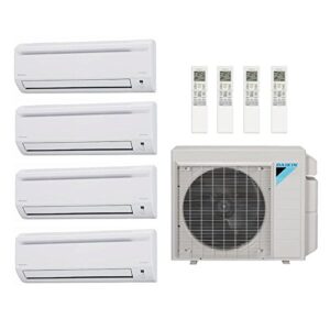 39,000 btu 17.7 seer daikin ductless mini split heat pump system - 9k-9k-9k-12k 4mxs36rmvju - (3) ftxs09lvju - ftxs12lvju