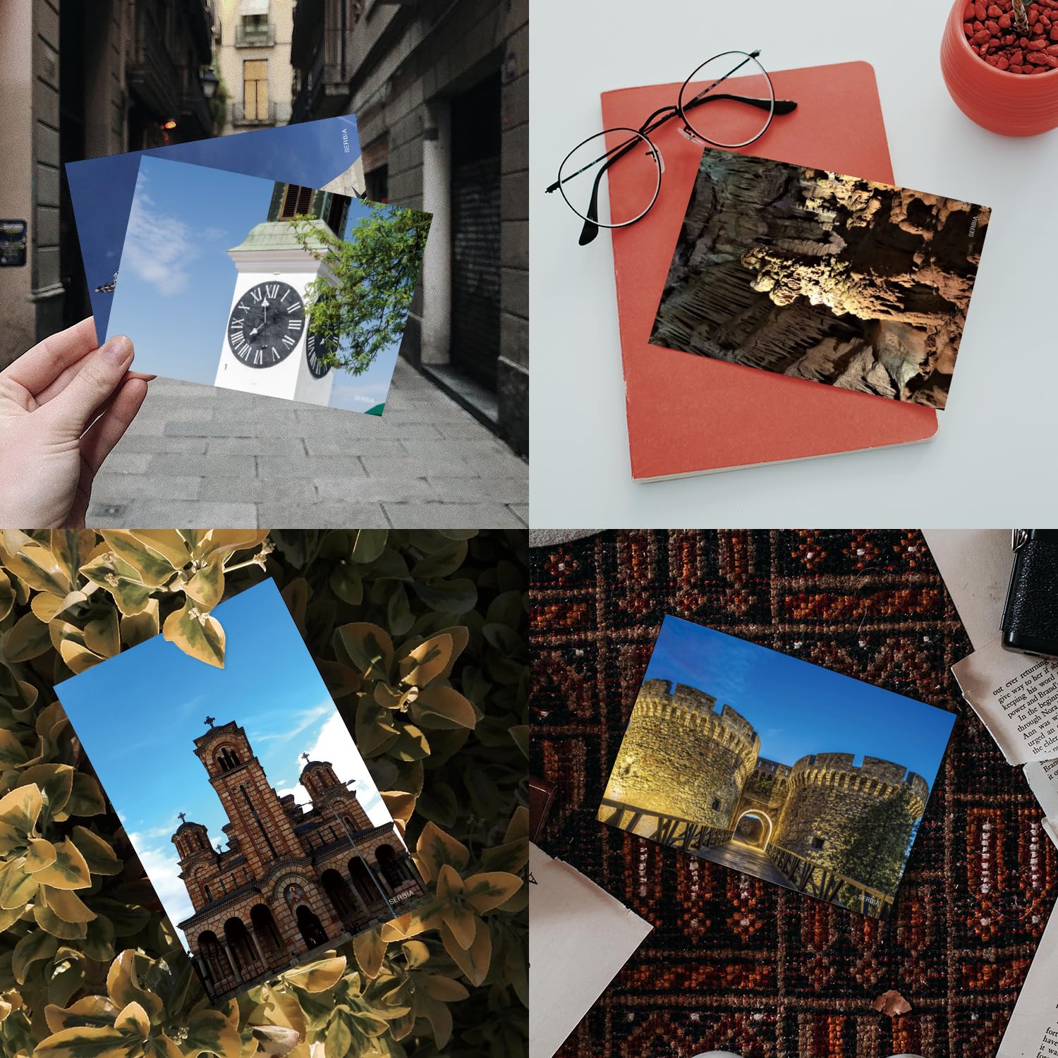 Dear Mapper Serbia Vintage Landscape Postcards Pack 20pc/Set Postcards from Around the World Greeting Cards for Business World Travel Postcard for Mailing Decor Gift