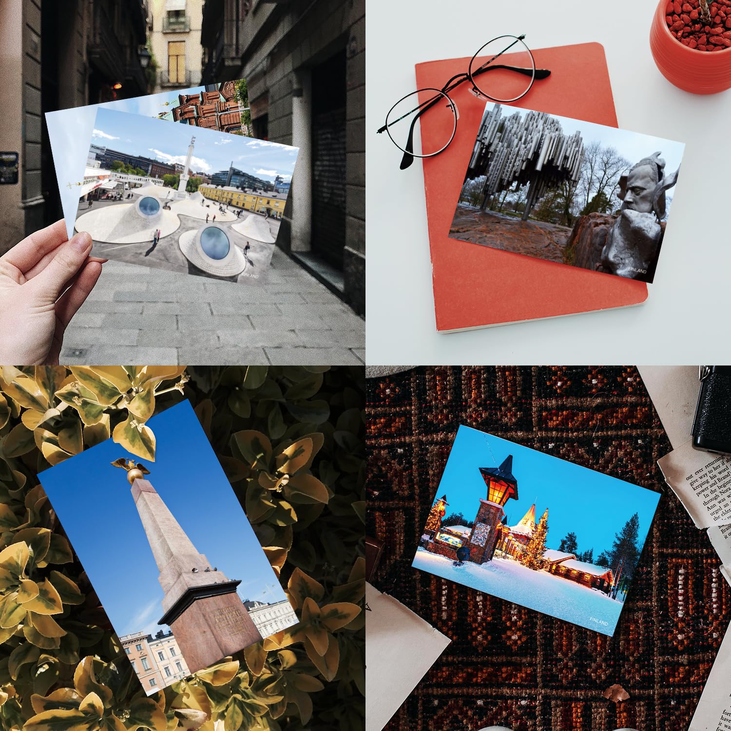 Dear Mapper Finland Vintage Landscape Postcards Pack 20pc/Set Postcards from Around the World Greeting Cards for Business World Travel Postcard for Mailing Decor Gift