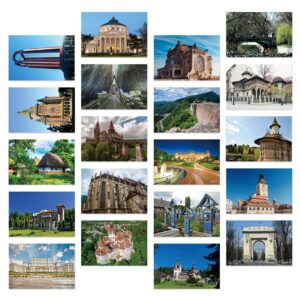 Dear Mapper Romania Vintage Landscape Postcards Pack 20pc/Set Postcards from Around the World Greeting Cards for Business World Travel Postcard for Mailing Decor Gift