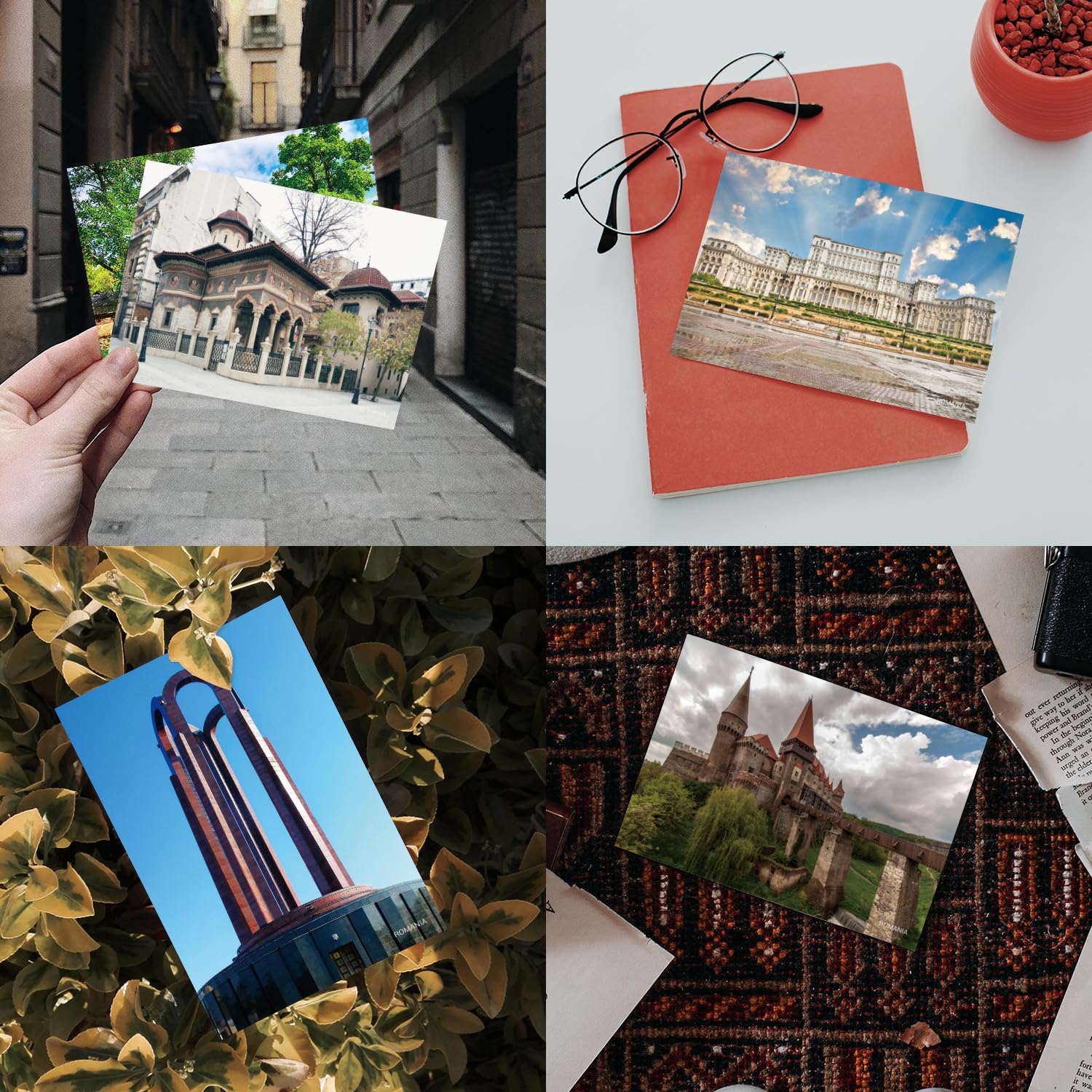 Dear Mapper Romania Vintage Landscape Postcards Pack 20pc/Set Postcards from Around the World Greeting Cards for Business World Travel Postcard for Mailing Decor Gift