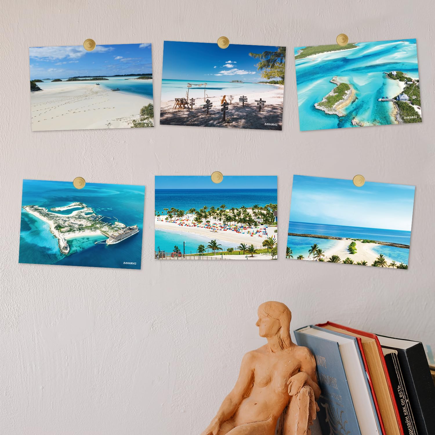 Dear Mapper Bahamas Natural Landscape Postcards Pack 20pc/Set Postcards From Around The World Greeting Cards for Business World Travel Postcard for Mailing Decor Gift