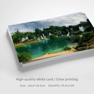 Dear Mapper Bosnia and Herzegovina Vintage Landscape Postcards Pack 20pc/Set Postcards From Around The World Greeting Cards for Business World Travel Postcard for Mailing Decor Gift