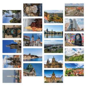 Dear Mapper Czechia Vintage Landscape Postcards Pack 20pc/Set Postcards from Around the World Greeting Cards for Business World Travel Postcard for Mailing Decor Gift