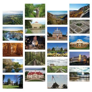 dear mapper vintage united states virginia landscape postcards pack 20pc/set postcards from around the world greeting cards for business world travel postcard for mailing decor gift