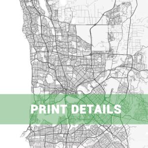 Dear Mapper Perth Australia View Abstract Road Modern Map Art Minimalist Painting Black and White Canvas Line Art Print Poster Art Print Poster Home Decor (Set of 3 Unframed) (16x24inch)