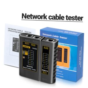 Mobestech 4pcs Pc Network Tester Wire Tester Kit Network Check Continuity Ethernet Tester LCD Cat6 Tester Wire Circuit Tester Plastic Wire Tester Battery Testers Liner Electronic Cable