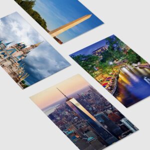 Dear Mapper United States City Landscape Postcards Pack 20pc/Set Postcards From Around The World Greeting Cards for Business World Travel Postcard for Mailing Decor Gift