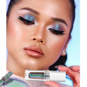 HANLADY Chameleon Eyeshadow Liquid Glitter Eye Makeup, Glitter Eyeshadow Intense Color Shifting Long Lasting with No Creasing, Quicky Dry & High Pigmented Shimmer Eye Shadow, 3+6