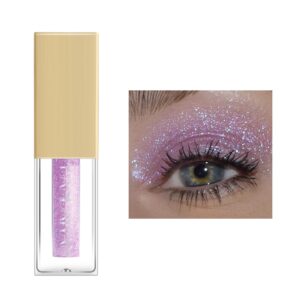 Quxunzzz Liquid Glitter Eyeshadow,Liquid Glitter Eyeliner Metallic Glitter Shimmer Eye Looks Waterproof Long Lasting Quick-Drying Sparkling（05#）