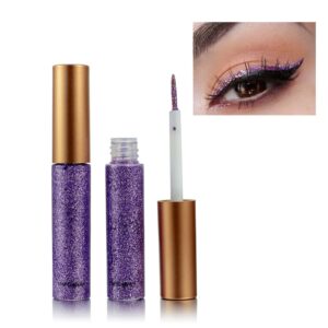 Quxunzzz Liquid Glitter Eyeshadow,Liquid Glitter Eyeliner Metallic Glitter Shimmer Eye Looks Waterproof Long Lasting Quick-Drying Sparkling Eye Shadow (05)