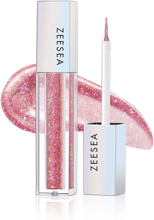 zeesea Glitter Galaxy Colored Liquid Eyeshadow, Dazzling Shimmer Eye Makeup, High Pigmented & Long Lasting (11 Fireworks)