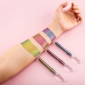 Wismee Chameleon Liquid Eyeshadow, Duochrome Metallic Eyeshadow, Long-lasting Intense Color Shifting Eyeshadow, Smooth Highly Pigment Eyeshadow, 1