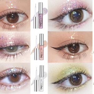 ONLYBETTER Liquid Glitter Eyeshadow Set, Long Lasting, Quick-Drying Sparkling Eye Shadow, Waterproof Liquid Eye Shadow, Creates High-Impact Liquid Eye Glitter