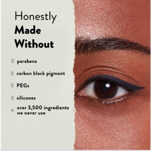 Honest Beauty Longlasting Vegan Liquid Eyeliner + Talc-Free Eyeshadow Pallette with 10 Shades Bundle | Dermatologist Tested + Cruelty Free | 0.58 fl oz, 0.67 oz