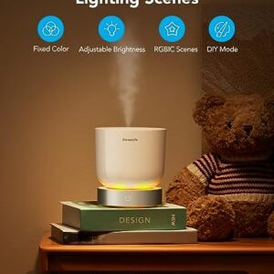 GoveeLife Smart Essential Oil Diffuser with Alexa Voice App Control for Home Office Bedroom, 300ml Quiet Cool Mist Aroma Diffuser with 2 Mist Modes, 24H Timer