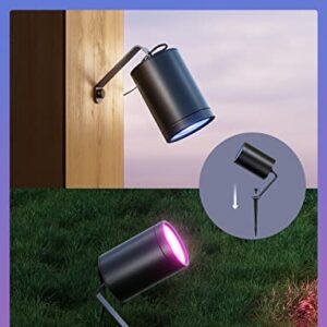 Govee Outdoor Spot Lights, IP65 Waterproof Uplight Landscape Spotlights, WiFi 24V Low Voltage Landscape Lights Work with Alexa, APP Control, RGBIC Color Changing Lights for Patio Decorations, 2 Pack