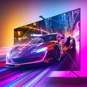 Govee Envisual TV Backlight T2 with Dual Cameras, 16.4ft RGBIC Wi-Fi LED Backlights for 75-85 inch TVs, Double Light Beads, Adapts to Ultra-Thin TVs, Smart App Control, Music Sync, H605C