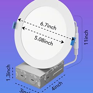 Govee Smart Recessed Lighting 6 Inch, Wi-Fi Bluetooth Direct Connect RGBWW LED Downlight, 65 Scene Mode, Work with Alexa & Google Assistant, LED Recessed Lighting with Junction Box, 1100 Lumen, 2 Pack