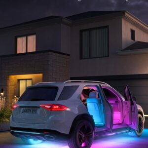 Govee Smart Car LED Strip Lights, RGBIC Interior Car Lights with 4 Music Modes, 30 Scene Options and 16 Million Colors, APP Control 2 Lines Design LED Car Lights for SUVs, DC 12V