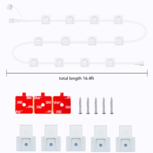 Govee 16.4ft Lights with Clips and VHB Glue for RGBIC Permanent Outdoor Lights H705A, H705B and H705C