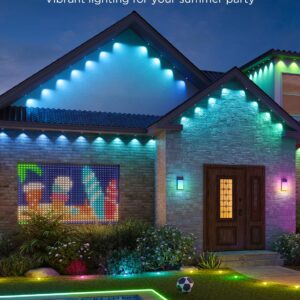 Govee Permanent Outdoor Lights Pro, 100ft with 60 RGBIC LED Lights for Daily and Accent Lighting, 75 Scene Modes, IP67 Waterproof, Works with Alexa, Google Assistant, Matter, White