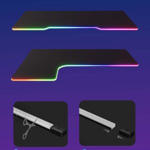 Govee RGBIC Gaming Lights, 10ft Neon Rope Lights Soft Lighting for Gaming Desks, LED Strip Lights Syncing with Razer Chroma, Support Cutting, Smart App Control, Music Sync, Adapter (Only 2.4G Wi-Fi)