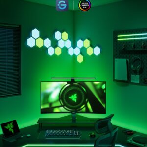 Govee Gaming Light for Monitor G1, RGBIC LED Backlight for 27-34 Inch PC, Smart LED Lights for Monitors with Color Matching, Adapts to Curved Monitors, Double Strip Light Beads with 123 Scene Modes