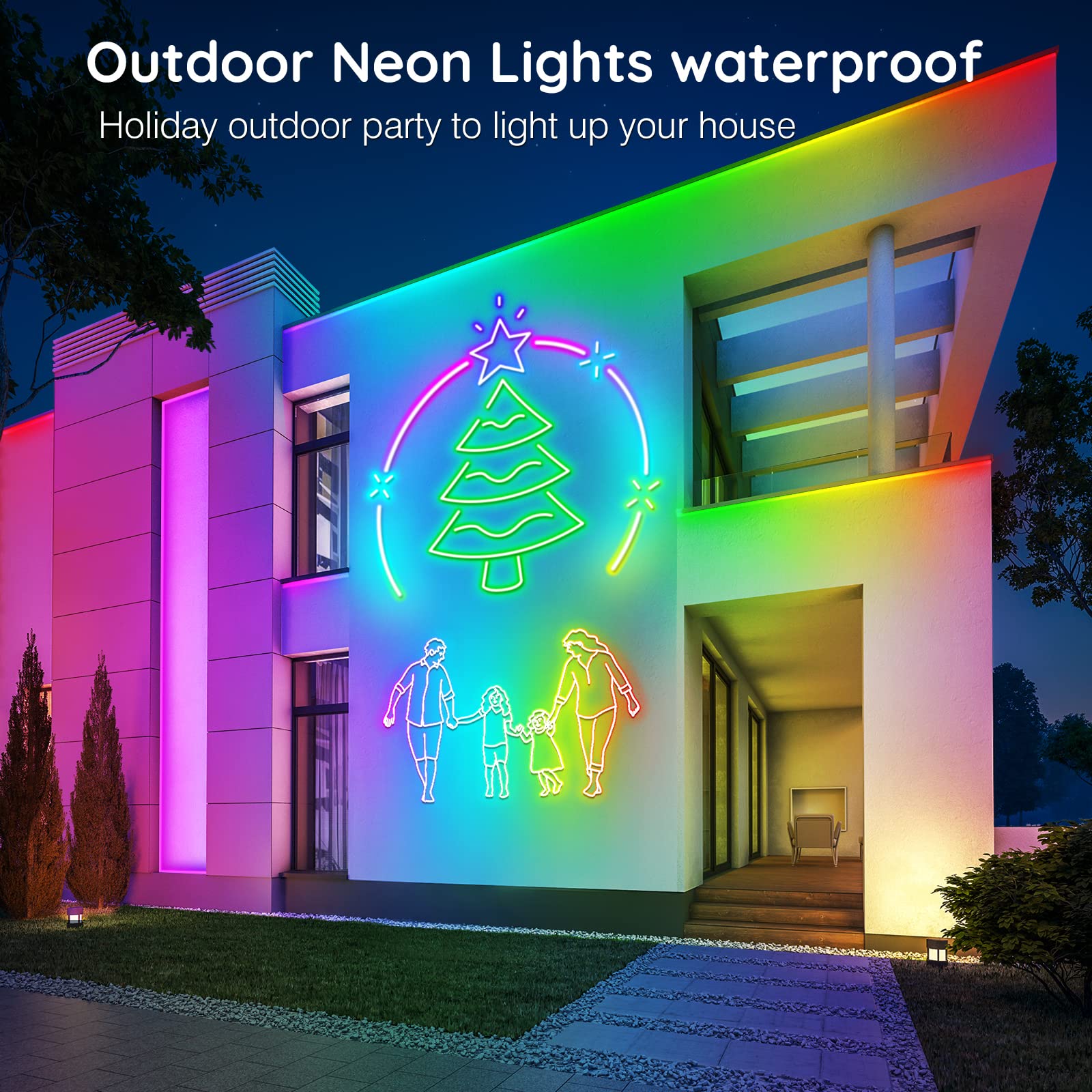 Led Neon Rope Lights 32.8Ft,Control with App/Remote,Flexible Led Rope Lights,Multiple Modes,IP65 Outdoor RGB Neon Lights Waterproof,Music Sync Gaming Led Neon Strip Lights for Bedroom Indoor Led Light