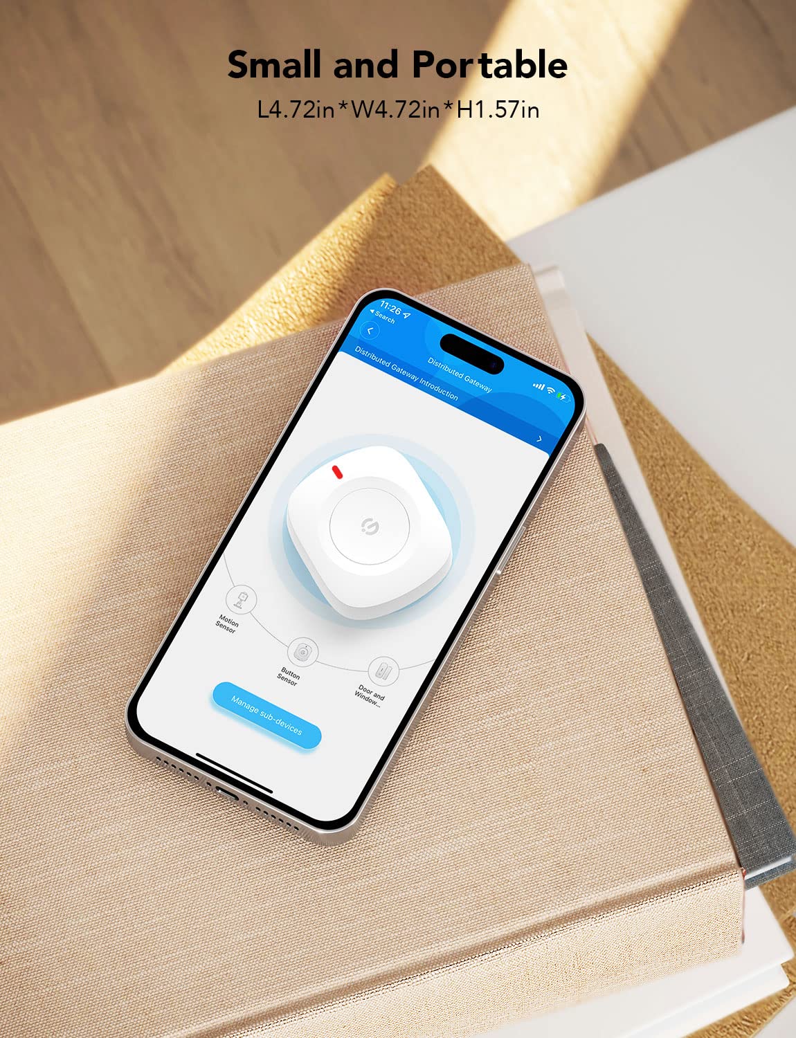 GoveeLife Wireless Mini Smart Button Sensor, Group Control Multiple Devices, Versatile Control Button, Battery Powered, Supports Most Govee Smart Products(Can't be used independently)