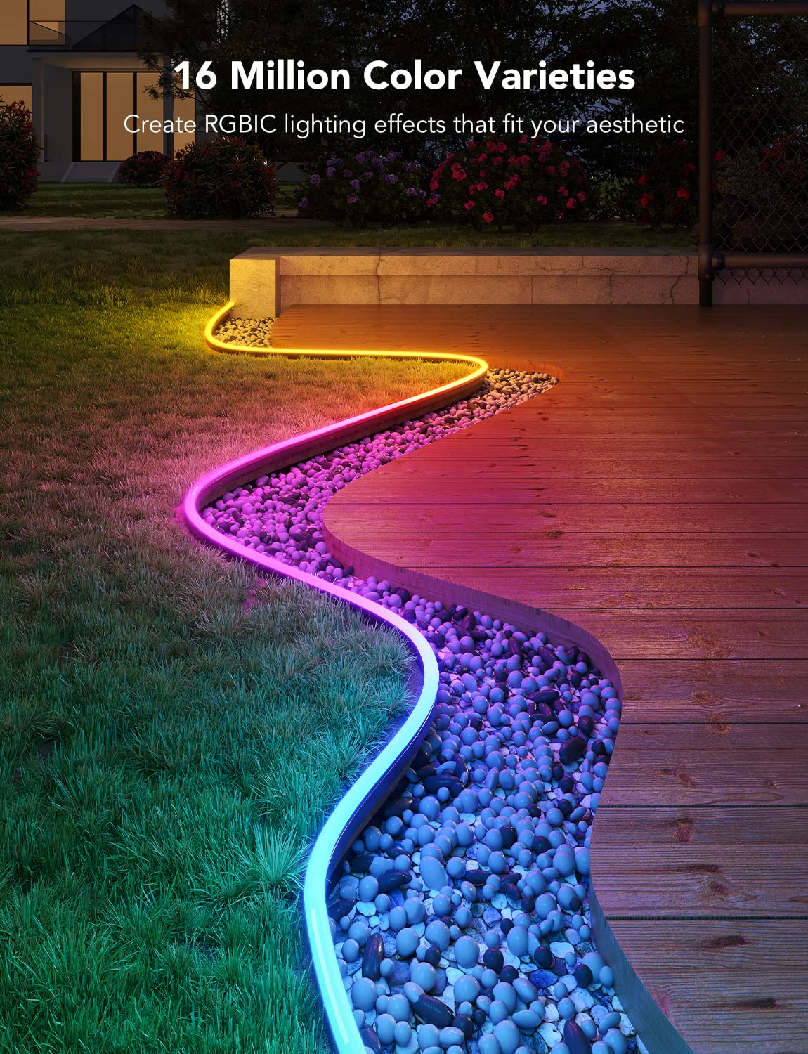 Govee Outdoor LED Strip Lights 98.4ft Bundle Outdoor Neon Rope Lights, 64+ Scenes, Music Sync, Flexible LED Rope Lights for Yard Garden Patio, Compatible with Alexa, Google Assistant