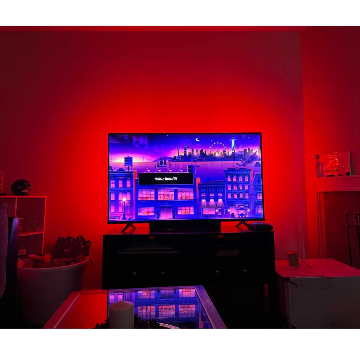 LED Strip Lights for 85-95 inches TV-USB Powered TV Backlight Lights Kit with RF Remote Cover all 4/4 sides Behind TV Lights Movies Game Decor Mood Lighting