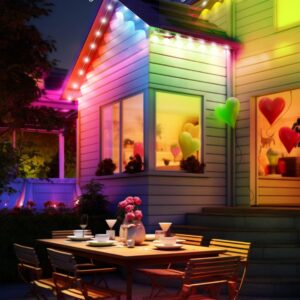 APPECK Permanent Outdoor Lights 100ft, Smart RGB Outdoor Lights with 72 LEDs, IP65 Waterproof LED Eaves Lights, 54 Scene Modes Lighting for Party, Daily, Halloween, Christmas, Roof, Garden, Patios