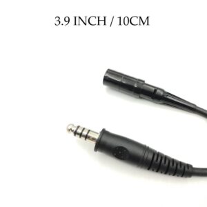 HENGYONGTA 6 Pin Female for Bose A20 Aviation Headset Converts to Helicopter U174 Male Headset Adapter Cable (3.9 INCH / 10CM)