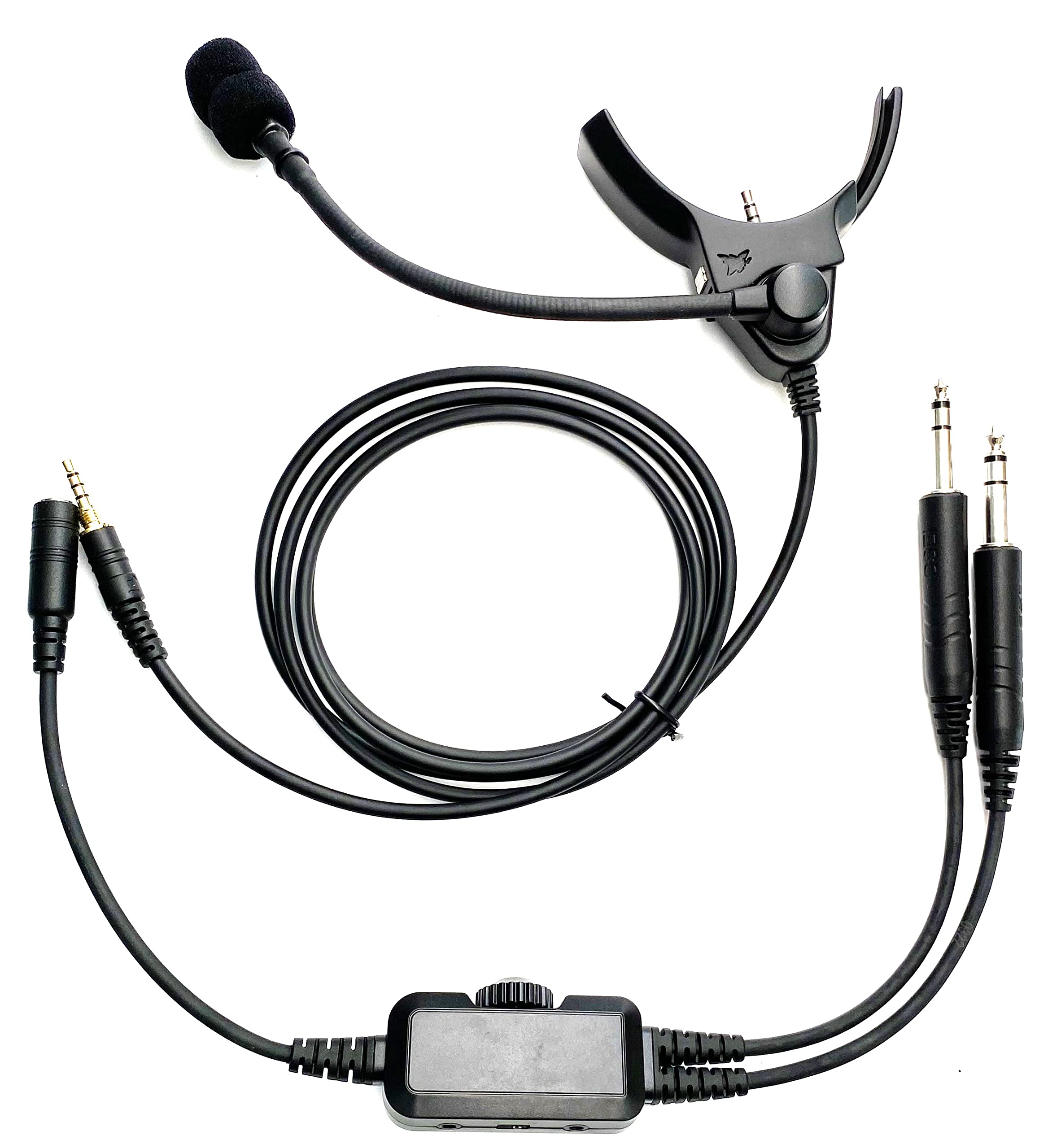 Crystal Mic Pro Lightning with TSOd Intricon Microphone. Compatible for Sony WH-1000XM3/4 ANR Headphones. Transforms Your Headphone into an ANR Aviation Headset