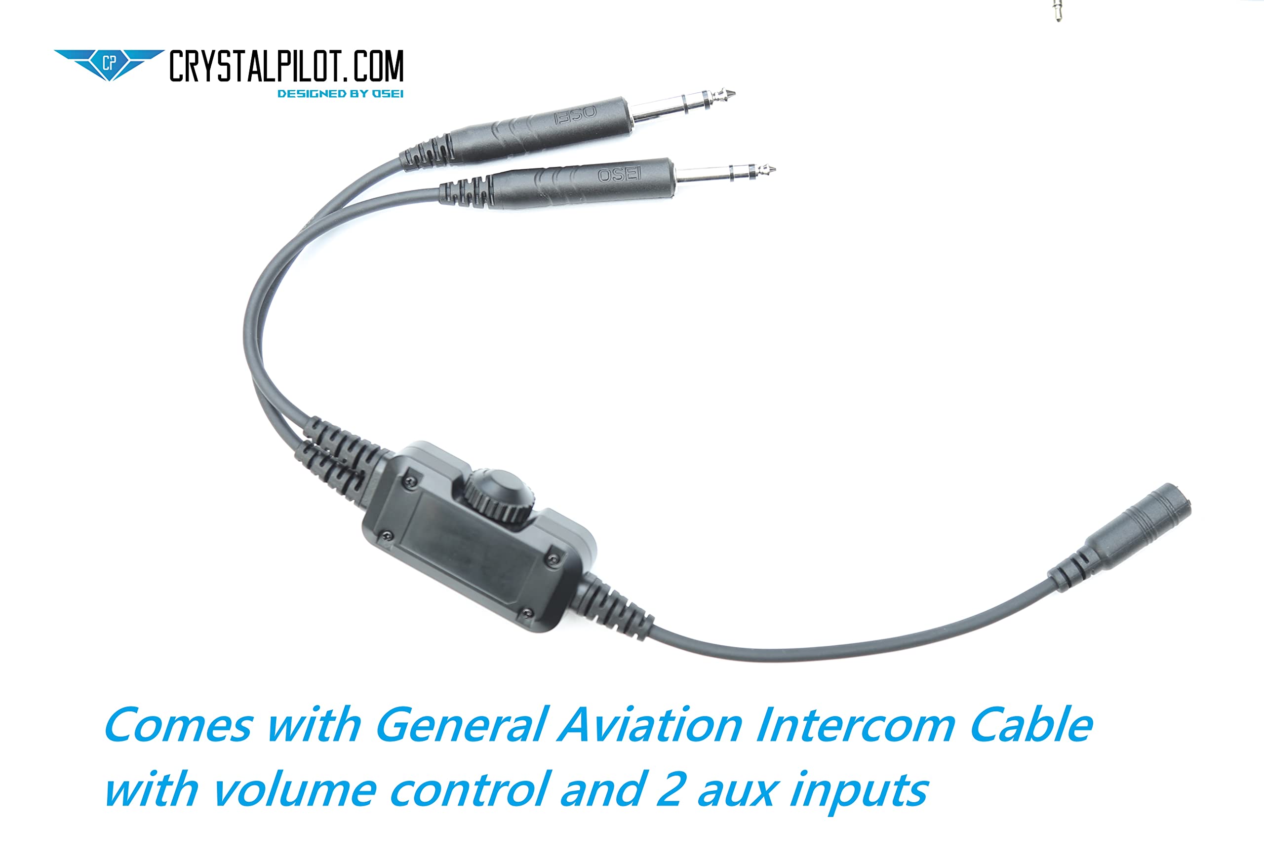 Crystal Mic Pro Lightning with TSOd Intricon Microphone. Compatible for Sony WH-1000XM3/4 ANR Headphones. Transforms Your Headphone into an ANR Aviation Headset