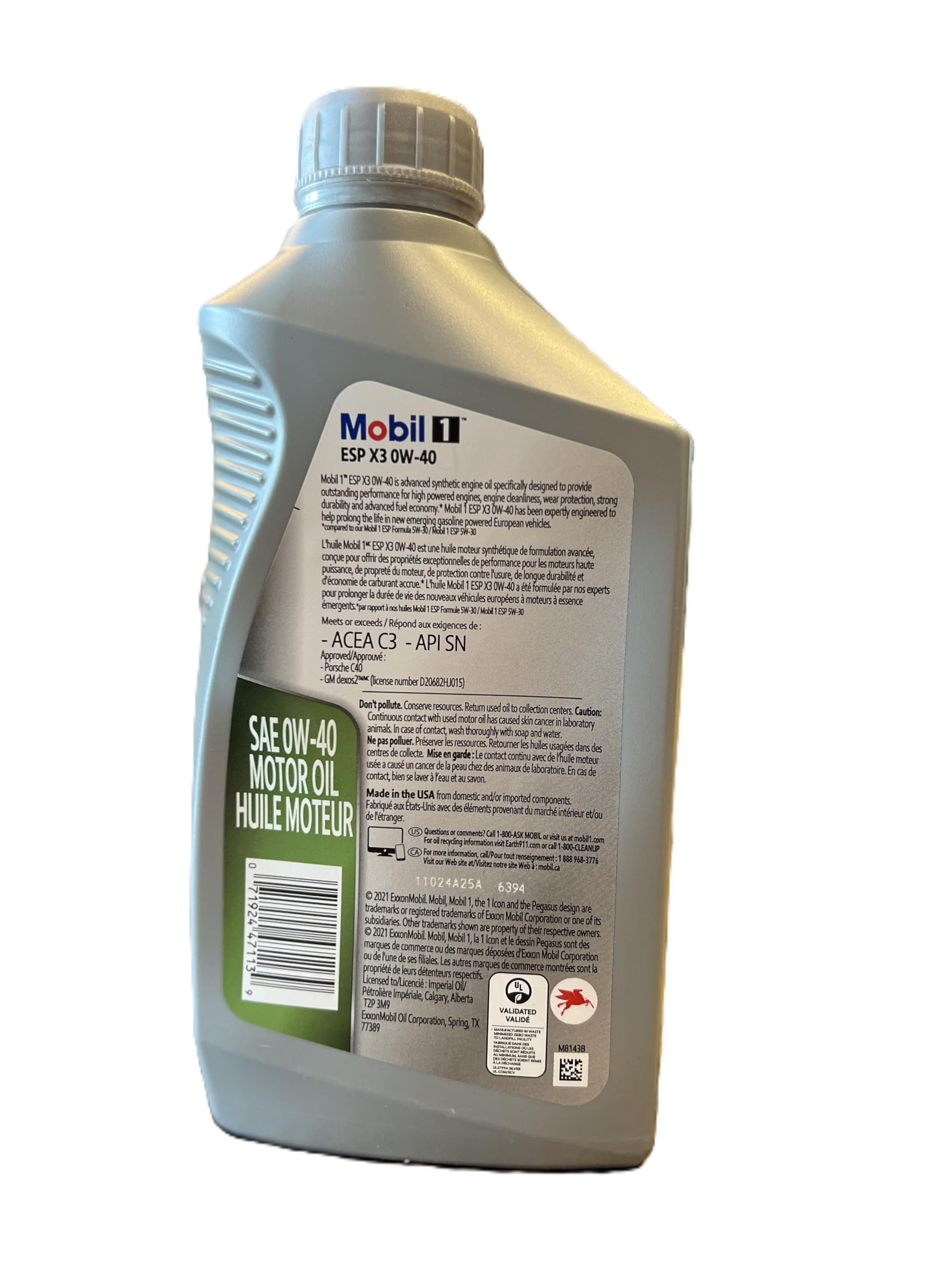 Mobil 1 ESP X3 0W-40 Motor Oil (6 Quarts)